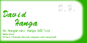 david hanga business card